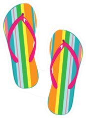 Pair Of Colorful Flip Flops Sticker