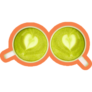 Pair Of Matcha Green Tea Sticker
