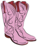 Pair Of Pink Cowgirl Boots Sticker