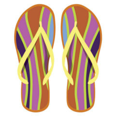 Pair Of Striped Flip-flops Sticker
