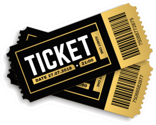 Pair Of Theatre Tickets Sticker