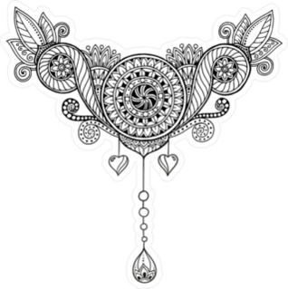 Paisley Mehndi Doodle Tribal Sticker