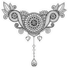 Paisley Mehndi Doodle Tribal Sticker