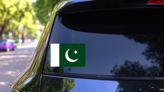 Pakistan Flag Sticker on a Rear Car Window (New) example