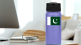Pakistan Flag Sticker on a Water Bottle (New) example