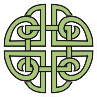 Pale Green Celtic Knot Sticker