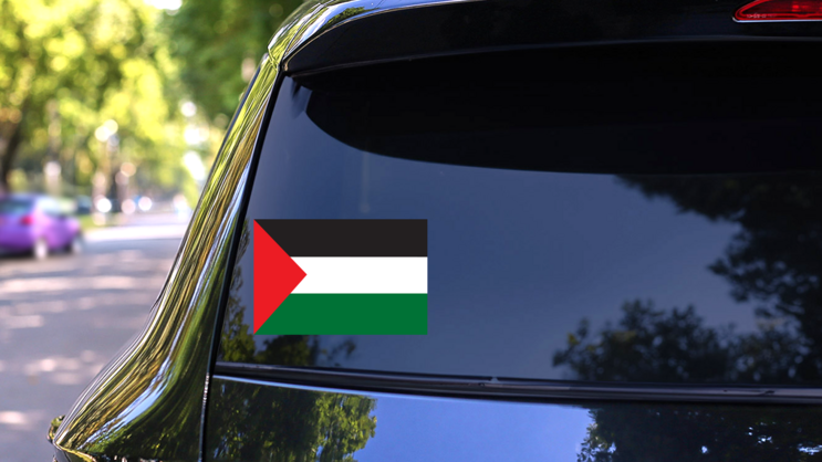 Palestine Flag Sticker on a Rear Car Window (New) example