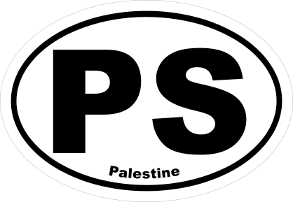 Palestine Ps Oval Sticker
