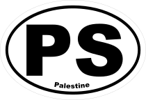 Palestine Ps Oval Sticker