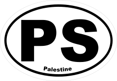 Palestine Ps Oval Sticker
