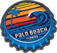 Palm Beach Florida Bottle Cap Sticker
