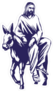 Palm Sunday Jesus Riding Donkey Sticker
