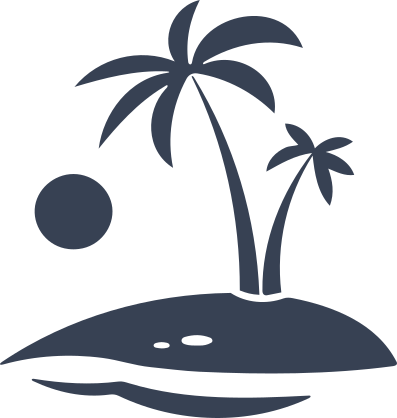 Palm Tree Beach Scene Sticker