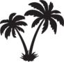 Palm Tree Coconut Vector Icon Sticker