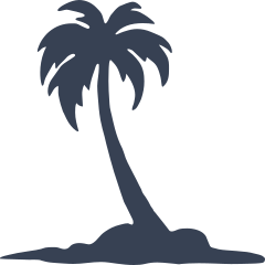 Palm Tree On Beach Sticker