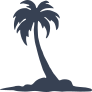 Palm Tree On Beach Sticker
