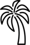 Palm Tree Outline Icon Sticker