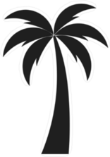 Palm Tree Shape Silhouette Sticker
