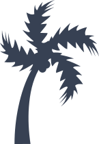Palm Tree With Coconuts Shape Sticker
