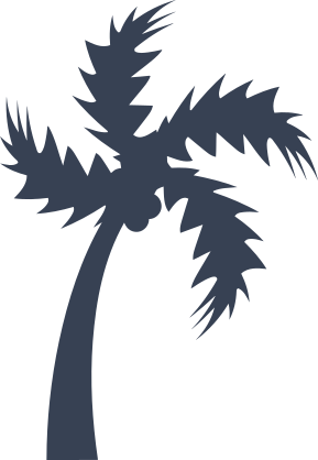 Palm Tree With Coconuts Shape Sticker