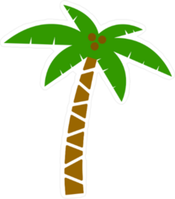 Palm Tree with Coconuts Sticker