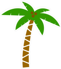 Palm Tree with Coconuts Sticker