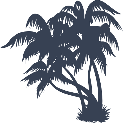 Palm Trees Blowing in Wind Sticker