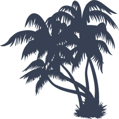 Palm Trees Blowing in Wind Sticker