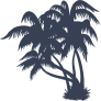 Palm Trees Blowing in Wind Sticker