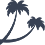 Palm Trees Hanging Off Wall Sticker