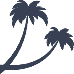 Palm Trees Hanging Off Wall Sticker