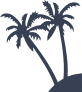 Palm Trees Off The Side Of An Island Sticker