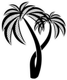 Palm Trees Silhouette Sticker