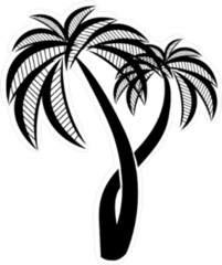 Palm Trees Silhouette Sticker