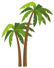 Palm Trees Vector Art Sticker