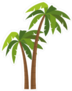 Palm Trees Vector Art Sticker