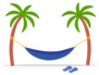 Palm Trees with Hammock Sticker