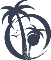 Palm Trees With Sun Shining Through Sticker