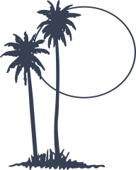 Palm Trees With Sun Sticker
