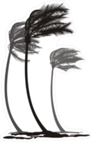 Palms In The Wind Sticker