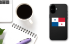 Panama Flag Sticker on a Phone (New) example