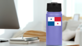Panama Flag Sticker on a Water Bottle (New) example