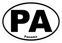 Panama Pa Oval Sticker