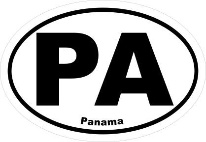 Panama Pa Oval Sticker