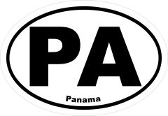Panama Pa Oval Sticker