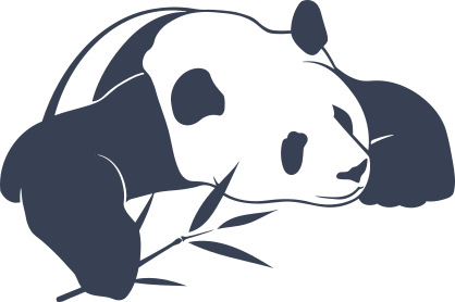 Panda Bear Eating Branch Sticker