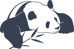 Panda Bear Eating Branch Sticker