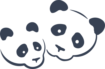 Panda Bear Faces Sticker