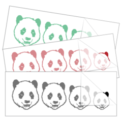 Panda Bear Family Stickers and Decals