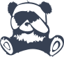Panda Bear Hiding Face Sticker